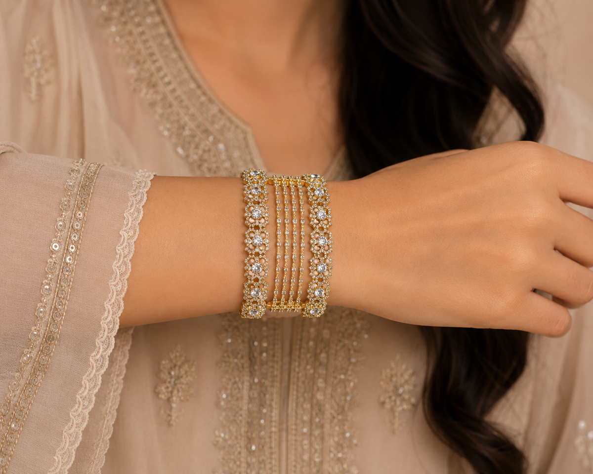 ZEVAR GALLERY Celestial Cascade Crystal Bracelet