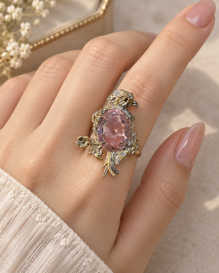 ZEVAR GALLERY Blush Phoenix Vintage Statement Ring