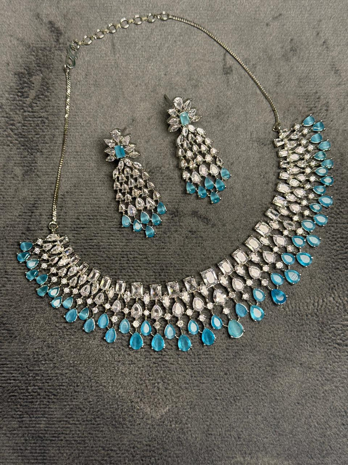 Zevar Gallery “Blue Mirage” Luxe Necklace Ensemble